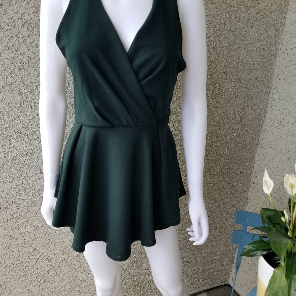 Emerald Green Skirted Romper